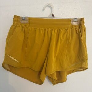 Lululemon Athletica Yellow Athletic Shorts Lightweight Elastic Waist